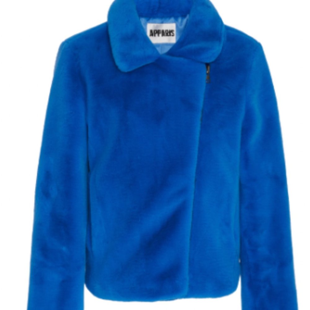 Apparis Tukio Faux Fur Jacket Vivid Blue - Size M
